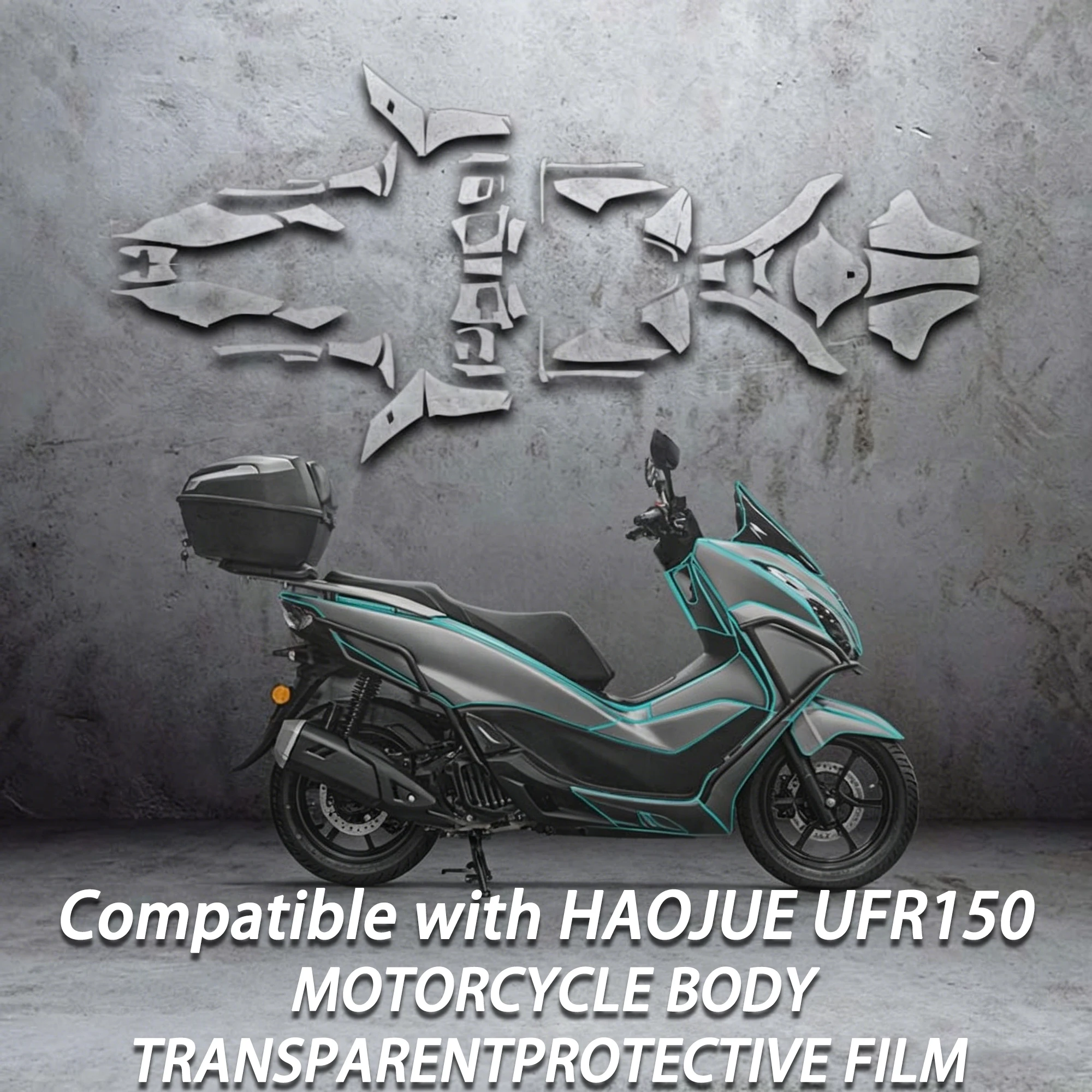 Motorcycle Invisible Protective Film Tank Sticker, Compatible with 2025 HAOJUE UFR150 Waterproof Protection Scratch Repair Decal