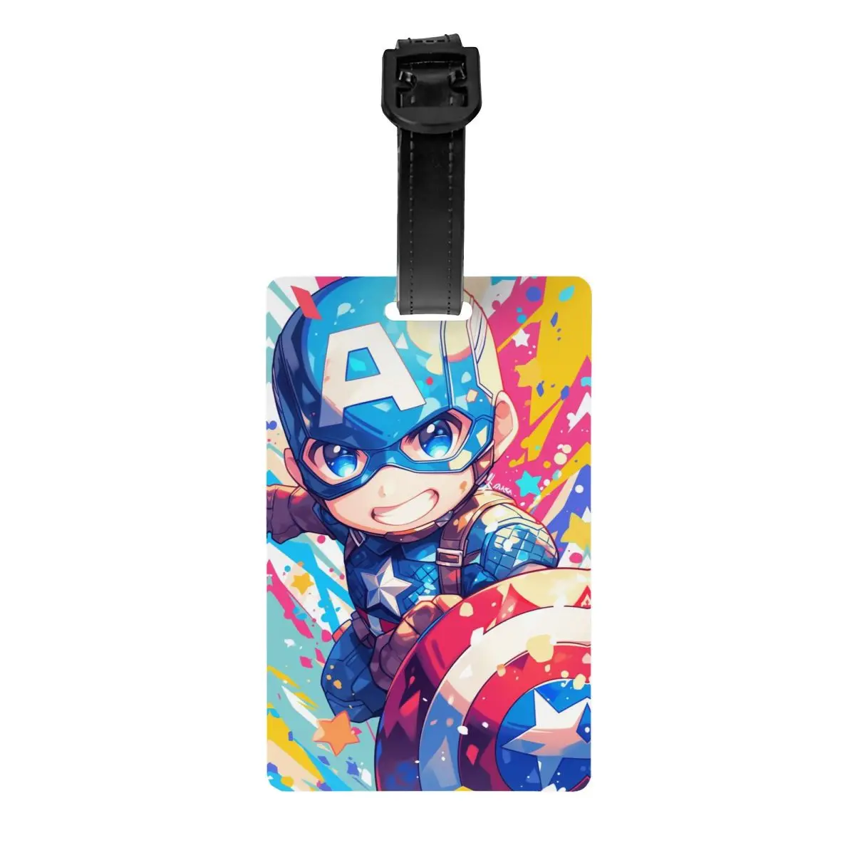 

Custom Superhero Captain America Luggage Tag for Suitcases Cute Baggage Tags Privacy Cover ID Label