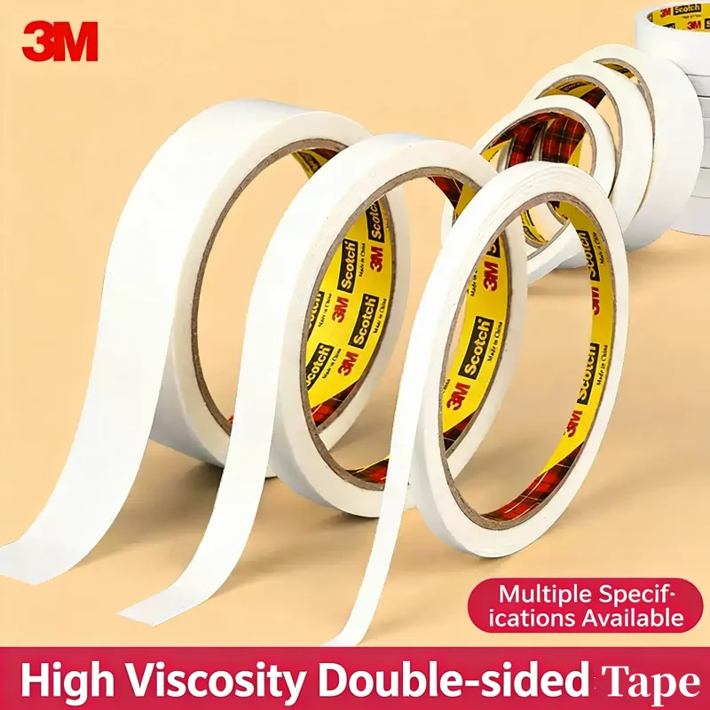 3M 200C Scotch Double Sided Adhesive Tape High Viscosity Office Billboard Fixed Seamless Sticker Strong Tape 6/12/18/24mm