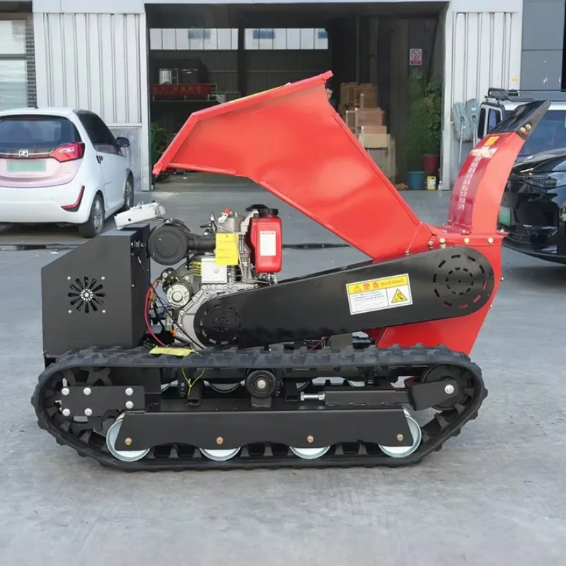 Commercial Gas Powered Wood Chipper Machine Portable Branch Crusher Shredder for Forestry Orchard Farm Garden Maintenance