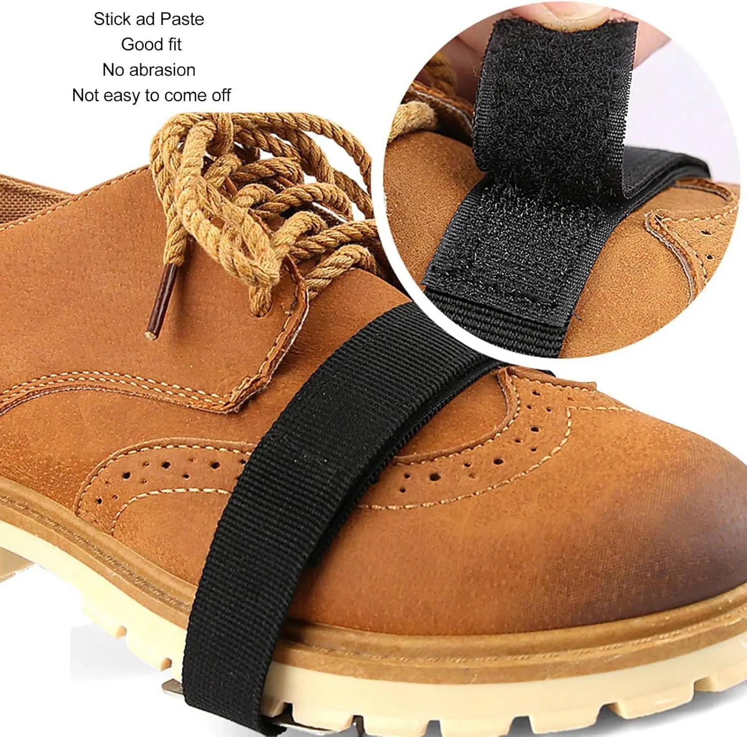 1/2 زوج قابل للتعديل المضادة للانزلاق الجليد المرابط الفولاذ المقاوم للصدأ الشتاء الثلوج القبضات للمشي القيادة في الهواء الطلق الجر الجليد #3