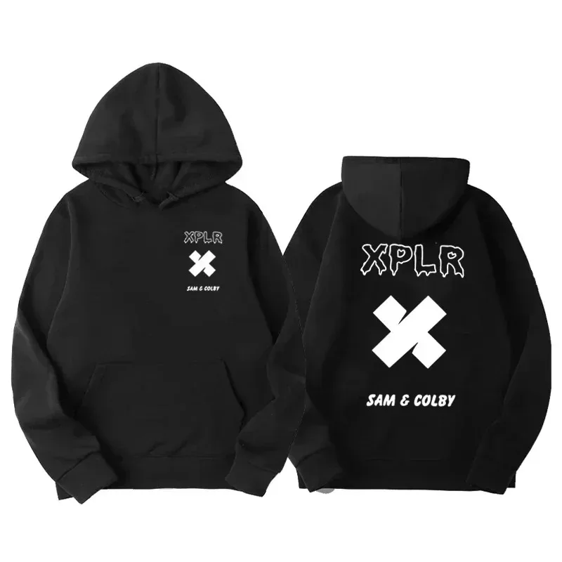 

Толстовка Xplr Sam and Colby Chainlink Merch, толстовка с принтом в форме сердца, женский пуловер с длинными рукавами, флисовые толстовки