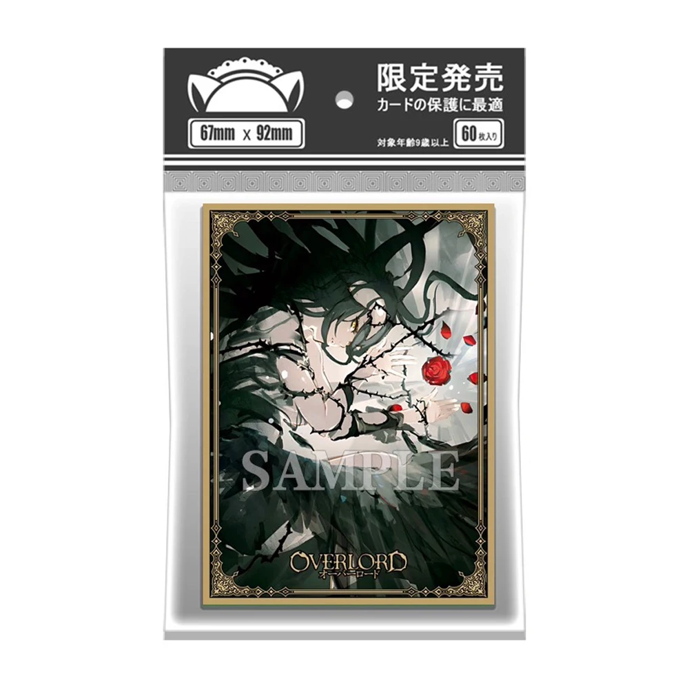 67×92mm 60 PCS laser Art Anime Card Sleeves Top Loading Board Game Overlord Outer Card Protector for TCG/PTCG/PKM