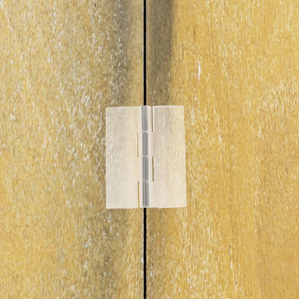 

10Pcs Self-Adhesive Acrylic Hinges Strong Adhesive Clear Multi-Function for Crafts Cabinets Small Box Projects