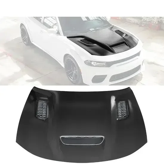 Auto Aluminum Car Hood For Dodge Charger 2015-2023 SRT Hellcat Widebody Style