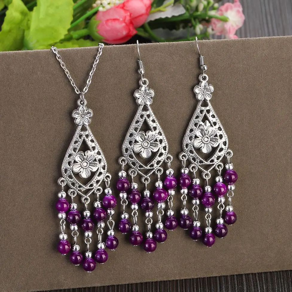 Boho Purple Beads F… - image