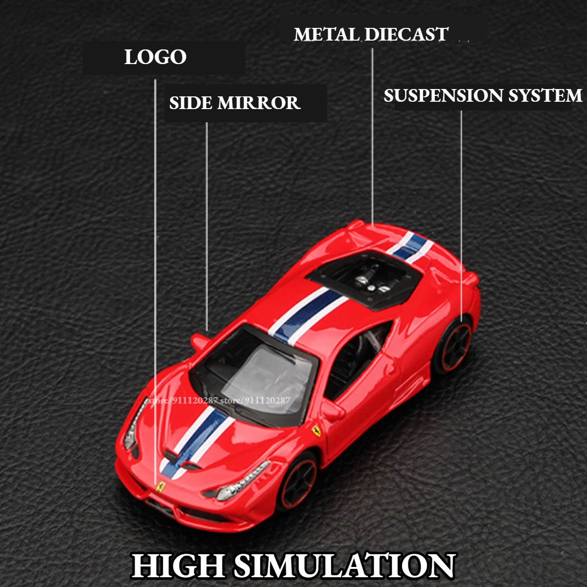 Bburago 1:64 Mini Car Model, BB23 2020 Chevrolet Corvette Stingray Coupe Z51 Scale Metal Diecast Miniature Art Replica Toy