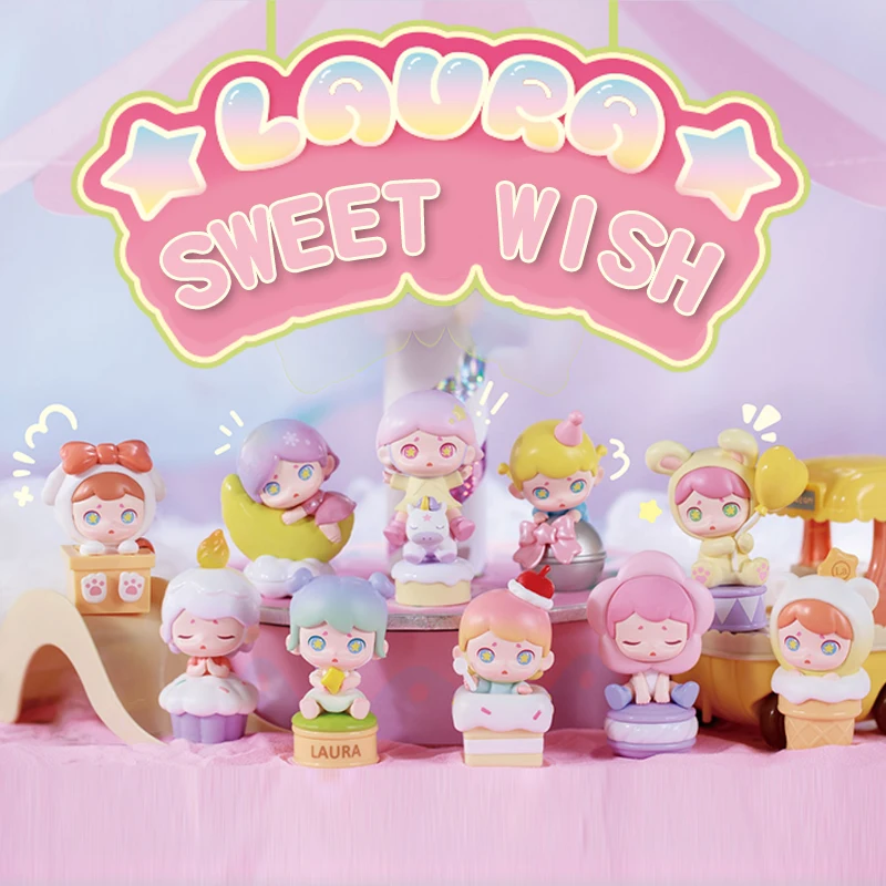 TOYCITY Laura "Sweet Little Wishes" Series Blind Box - ฟิกเกอร์สะสมธีมเค้ก ตกแต่งและจอแสดงผลน่ารัก