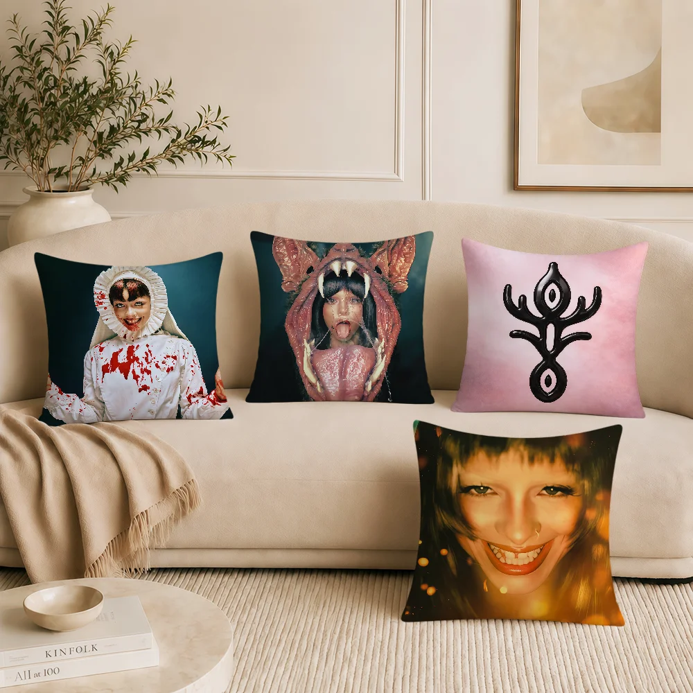 Singer M-Melanie Martinez Hades Creepy cute Cushion Cover Soft Pillowcase Double Sided Sofa Home Living Room Decor Hogar Gift