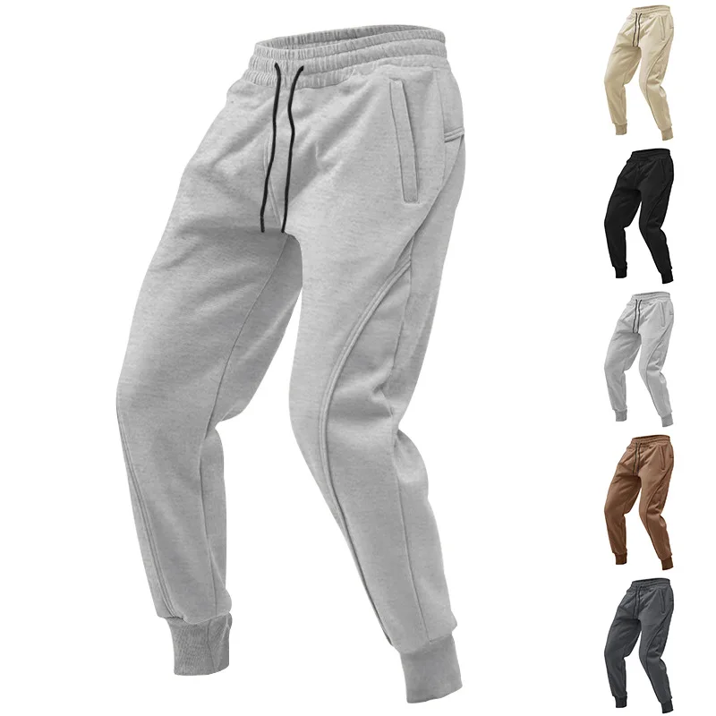 GELITAYIN 2024 Autumn New Men's Casual Sports Pants Youth All-Matching Exercise Ankle-Tied Plus Size Sweatpants Men's Trousers