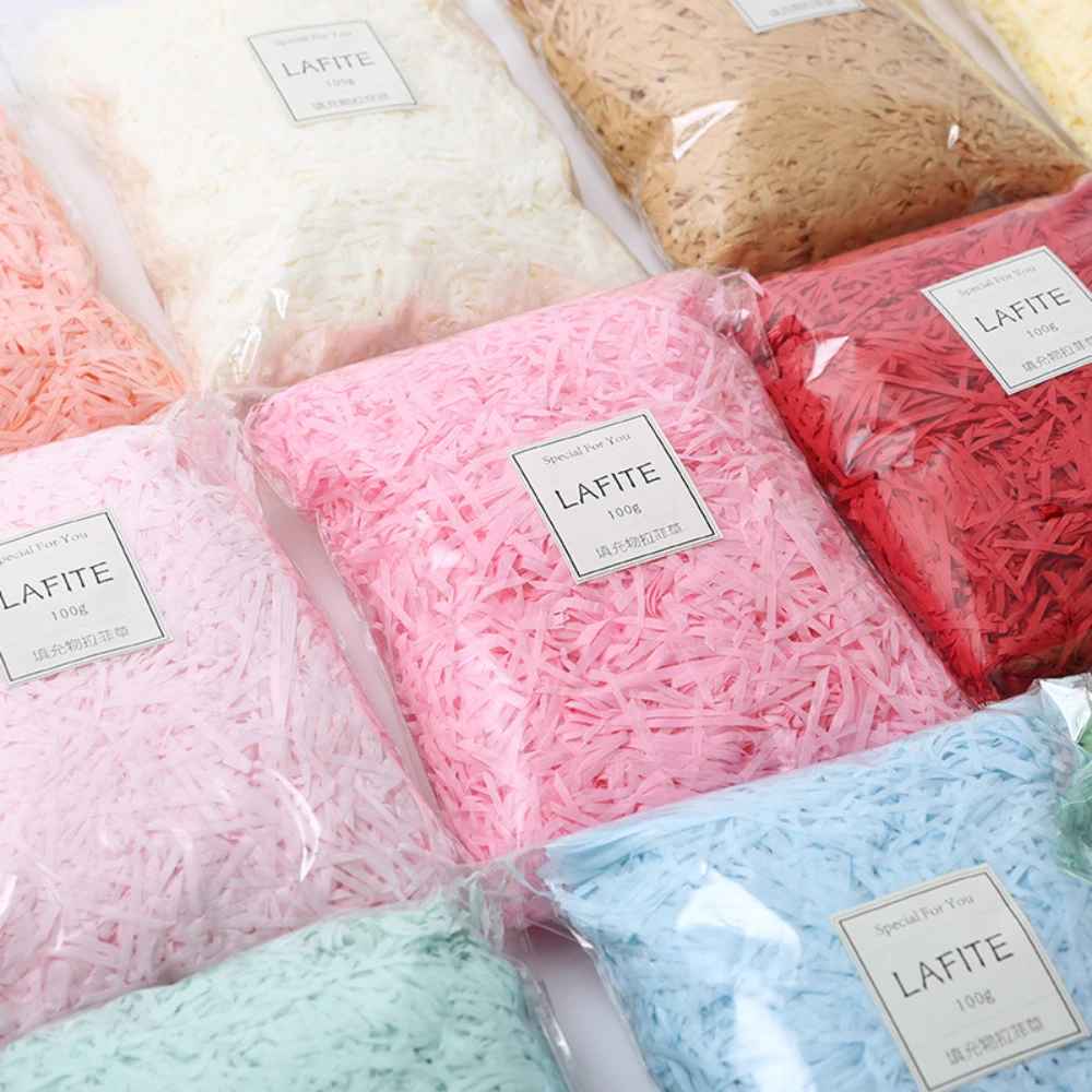 DIY Paper Raffia Shredded Paper Decor Confetti Wedding Birthday Christmas Gift Box Filling Material Tissue Packaging Filler