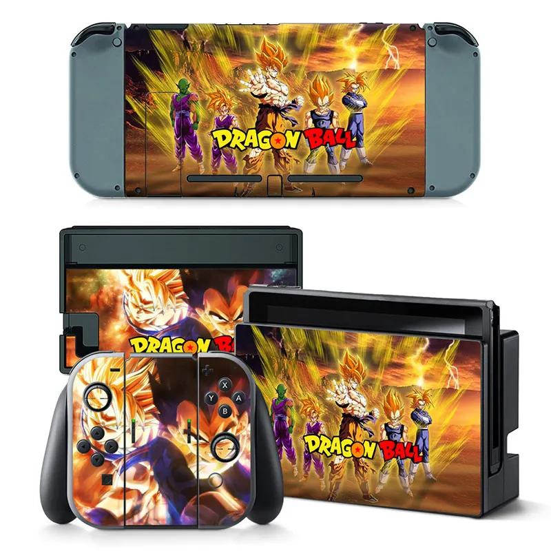 Dragon Ball Goku einteiliger Anime Vinyl Hauts chutz Aufkleber für Nintendo Switch ns Konsole und Joy-Con Controller Skins