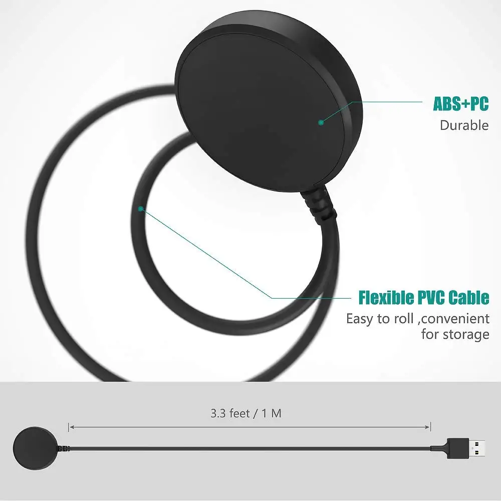 تهمة كابل لسامسونج غالاكسي ساعة 5 4 LTE الكلاسيكية حامل قفص الاتهام قوس ل غالاكسي ساعة 3 نشط 2 USB شحن محول الكابلات