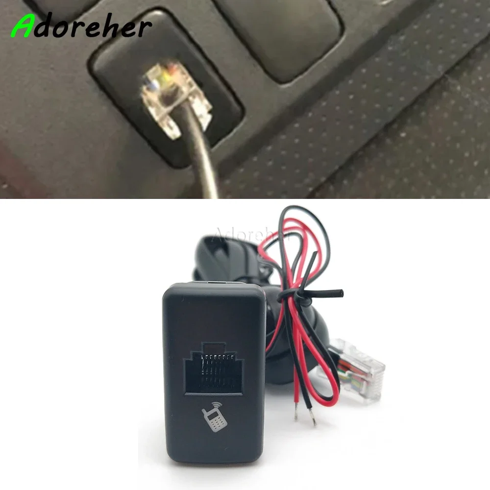 1PC Car 8 Pins Radio Microphone Adapter Socket Hand Microphone Switch Hole Socket for Toyota FJ