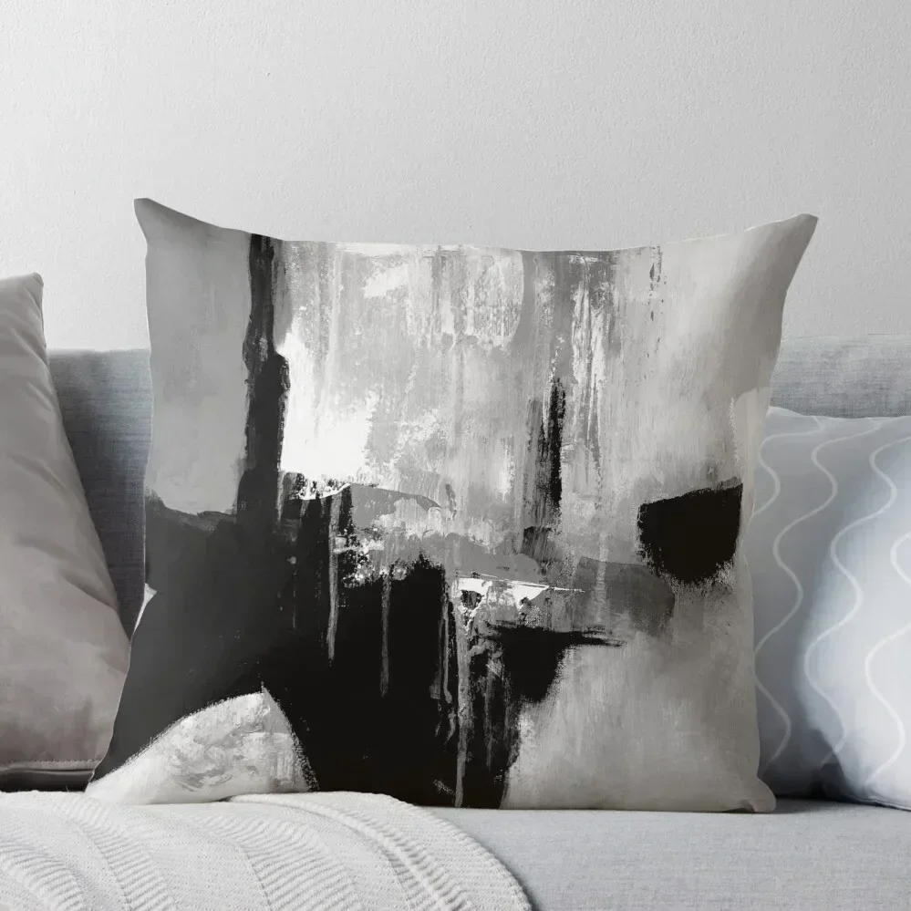 

Black white horizontal abstract Throw Pillow Sofa Pillow Cover christmas pillowcases pillow