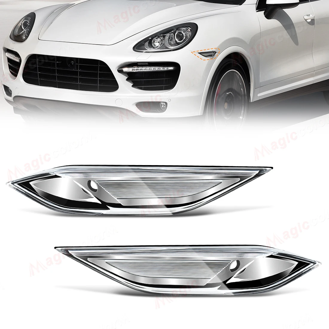 

Left/Right Car Front Side Fender Light For Porsche Cayenne 958 2011 2012 2013 2014 Turn Signal Light Marker Light Lamp