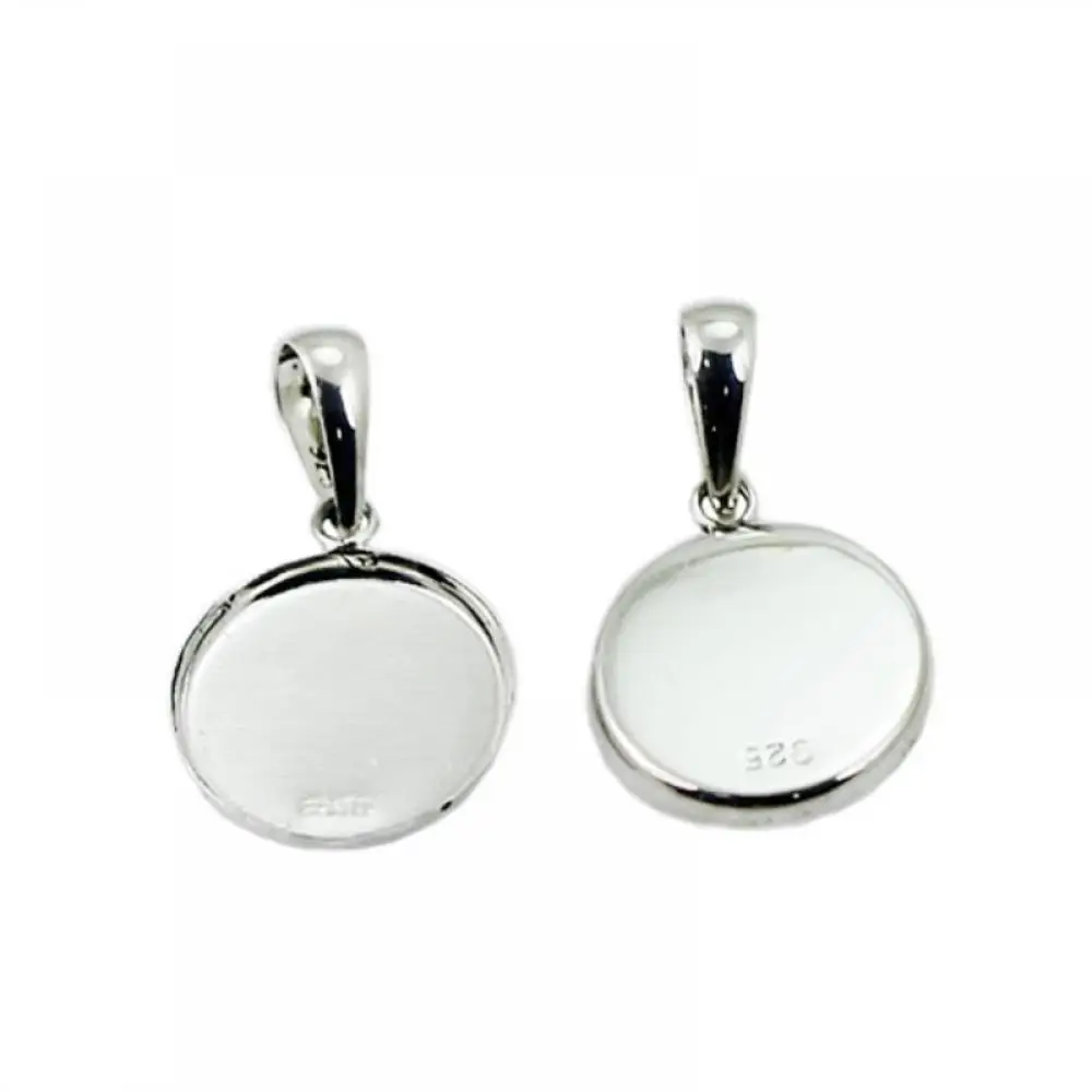 

Beadsnice 5 шт. стерлингового серебра кабошон ободок кулон настройки круг кулон пустые лотки для ожерелья ювелирные изделия ID27603