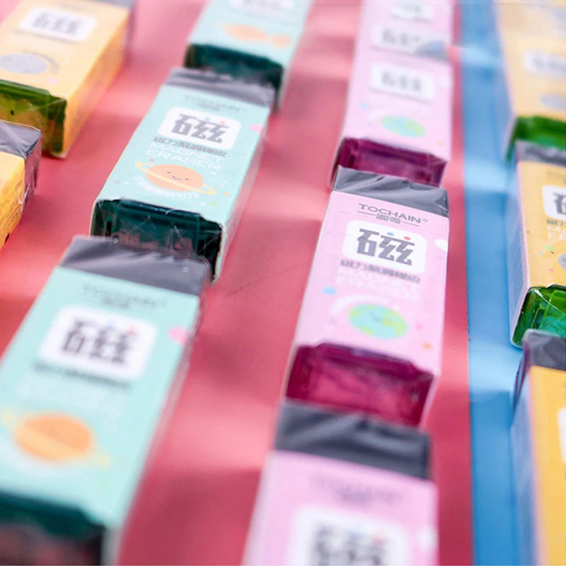 Cool Creative Eco-Friendly Magnet Rubber Magnetic Eraser Children's Fun Eraser  School Students Stationery