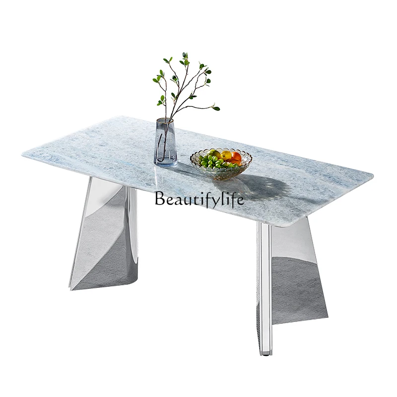 

Marble minimalist style dining table household