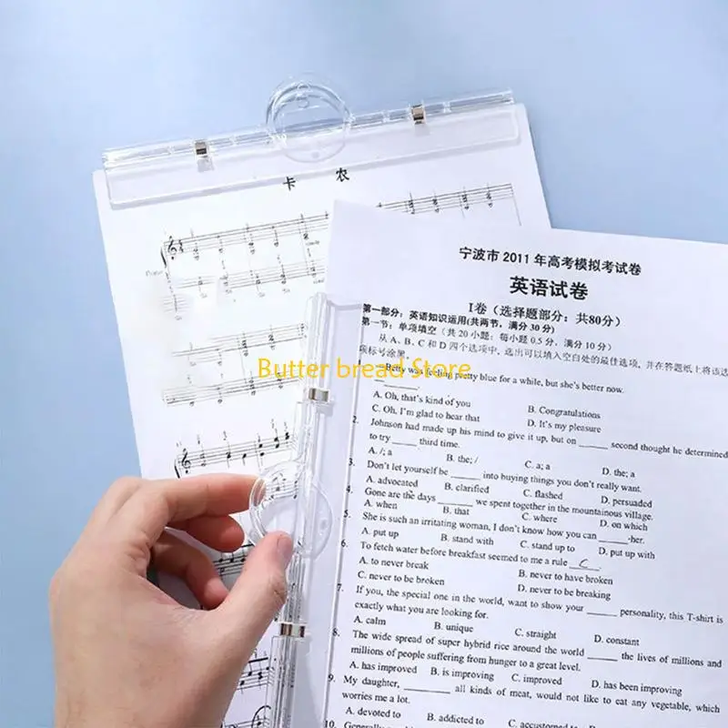 

W89C Transparent Clips Heavy Duty All-Purpose Clamp Paper Sheets Hangable School Home Office Stationary