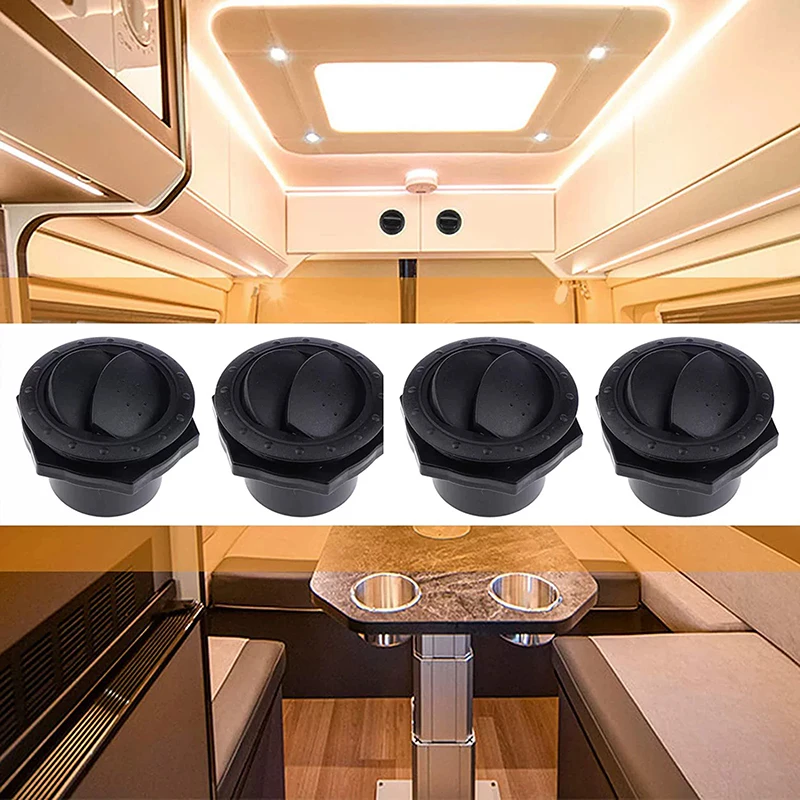

Dashboard Air Conditioning Outlet Deflector Diesel Heater Duct Ducting Air Vent Outlet For RVs Buses Yachts Round AC Deflector