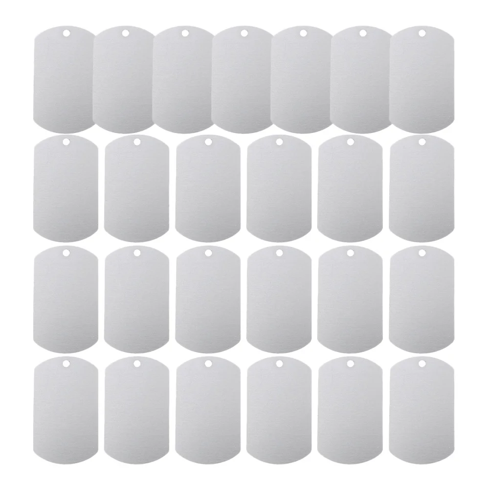 

25Pcs Aluminum Pet Tags Cow Dog Name Collar Id Metal Stamping Blanks DIY Accessories Cow Tags Cattle Tag Pet Tag