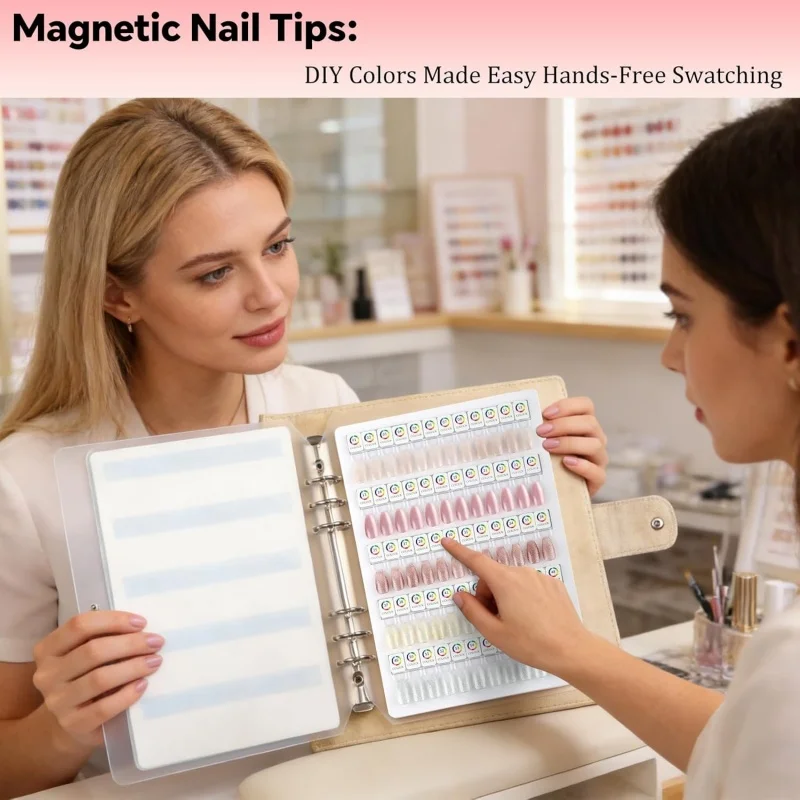 120 Colors Magnetic Tips Acrylic Display Board Card Book Nail Gel Polish Sample Display Manicure practi Tool With Number Labels