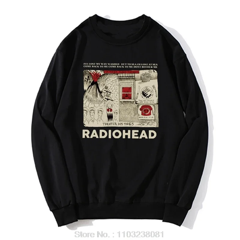 

Radiohead Hoodie Vintage Hip Hop Rock Band Sweatshirt Unisex Music Fans Funny Prints Men's Streetwear Cotton Harajuku Tops