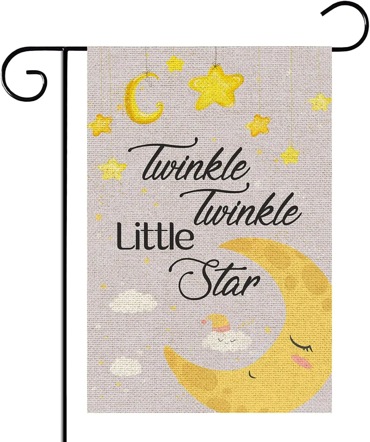 Twinkle Twinkle Little Star Garden Flag/Baby Shower Yard House Lawn Decor/Star Moon Door Yard Lawn Sign Decor/Baby 1st Birth zzo