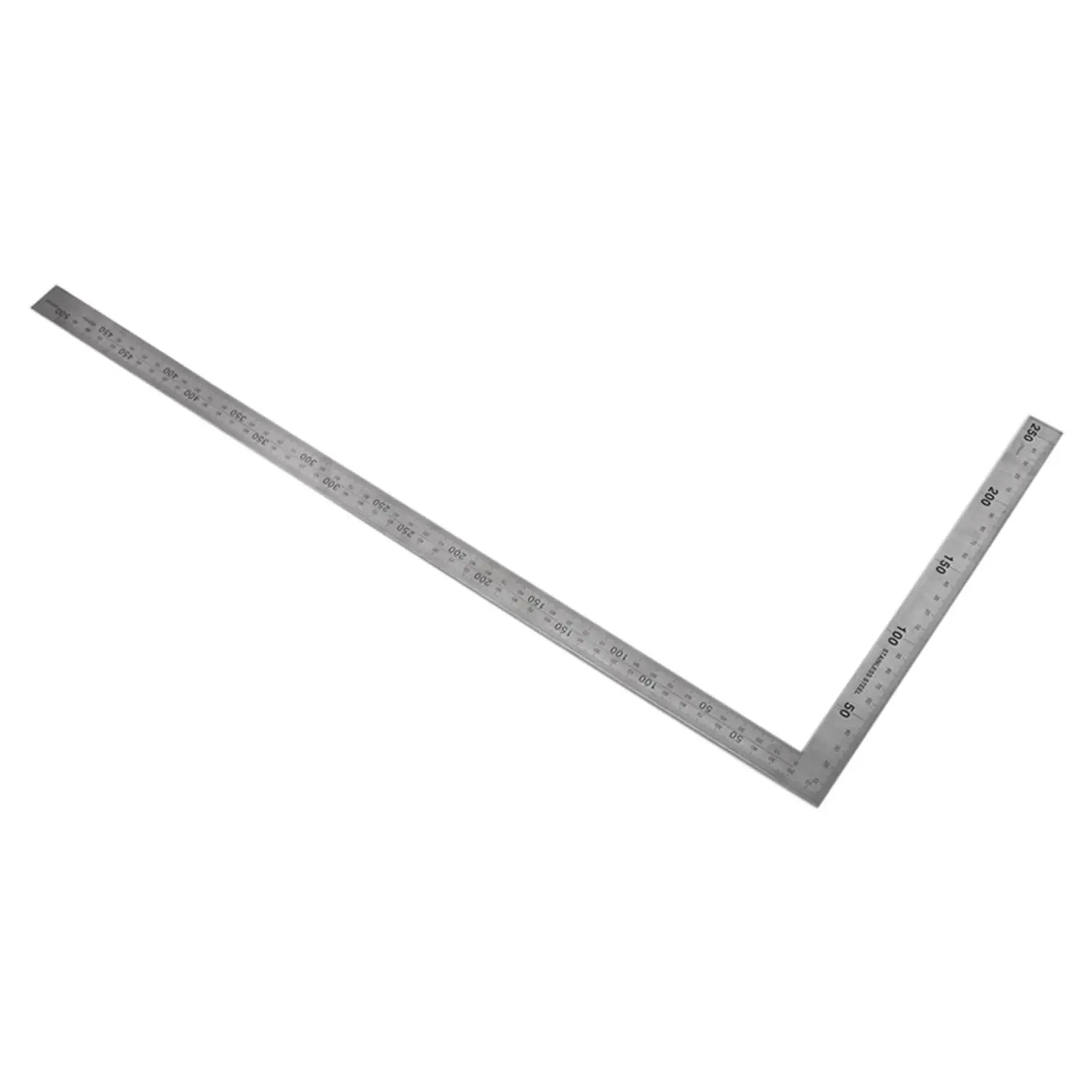 Stainless Steel 25x50cm 90 Degree Angle Try Square Ruler Measure Tool