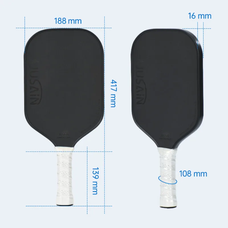 Single Player Pickleball Paddle with Charged Surface Technology for Increased Power & Feel - Fully Encased Carbon Padelracket