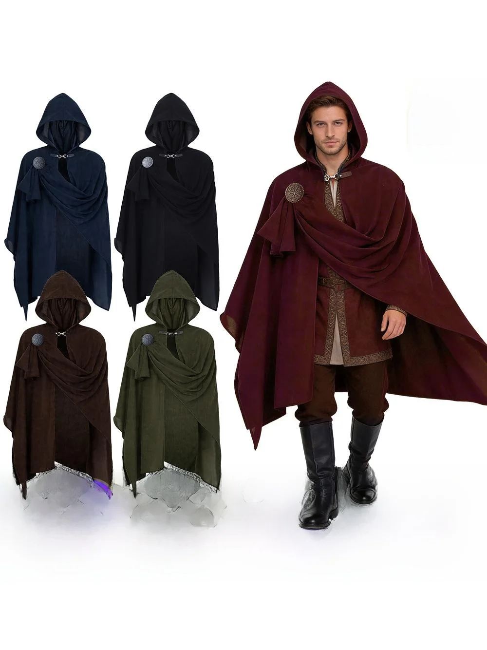 

Velvet Cloak Polyester Renaissance Cosplay Halloween Costume Women's Traditional Chinese Stage Clothing Fast Shipping