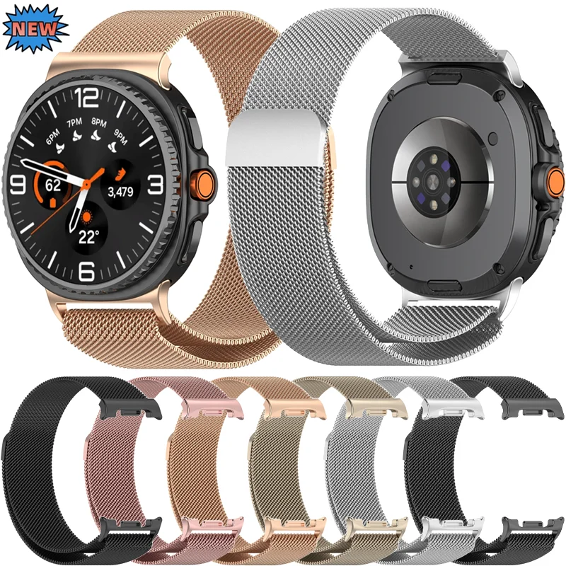 Milanese Loop Band for Samsung Galaxy Watch 9 8 44mm 40mm Classic 46mm Ultra 47mm Ultra 2 2025 Magnetic Metal Strap Bracelet