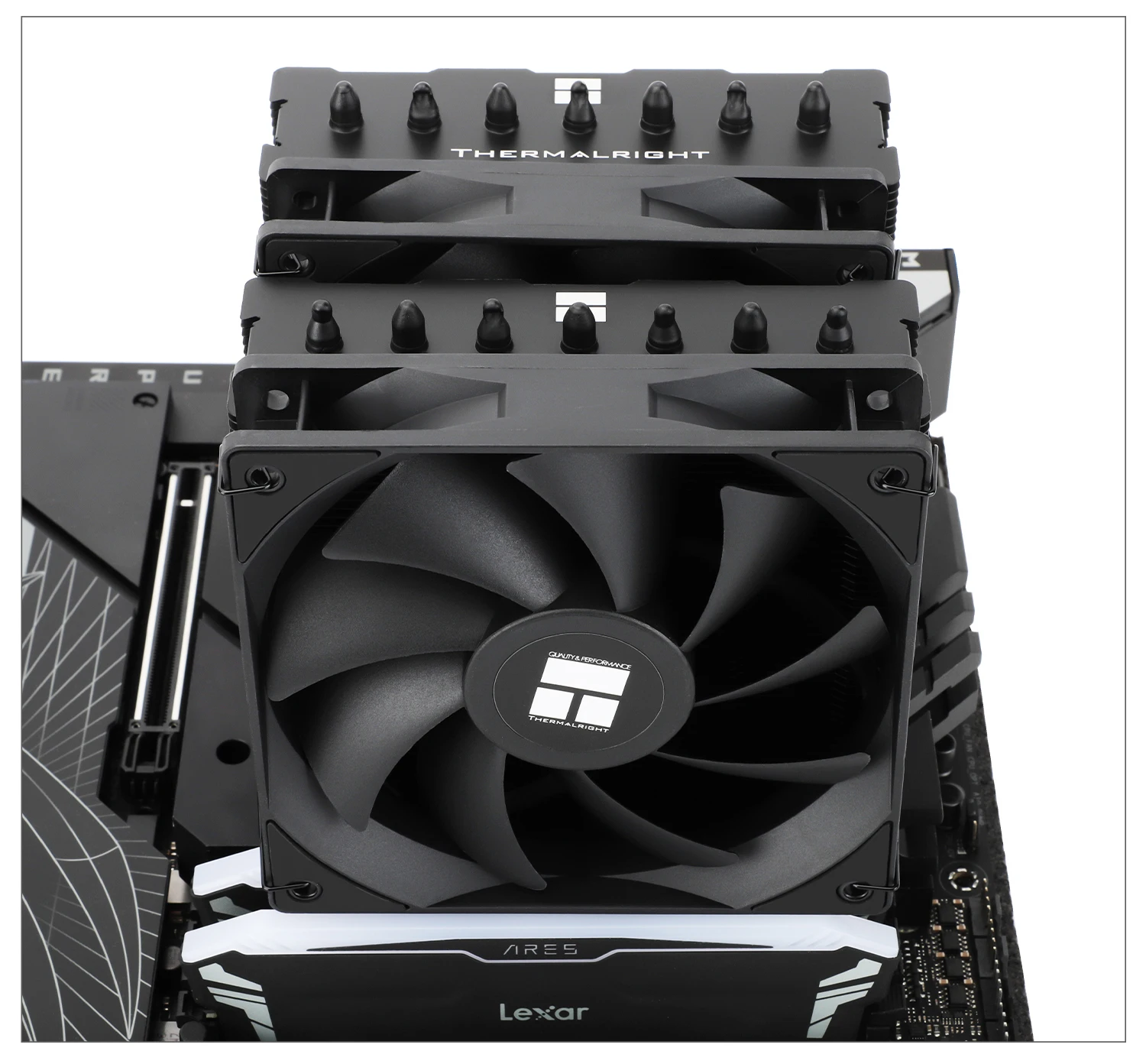 Thermalright Phantom Spirit 120 SE Black Computer case radiator,7x6mm heat pipe,Dual towers, dual fans, blackened nano coating