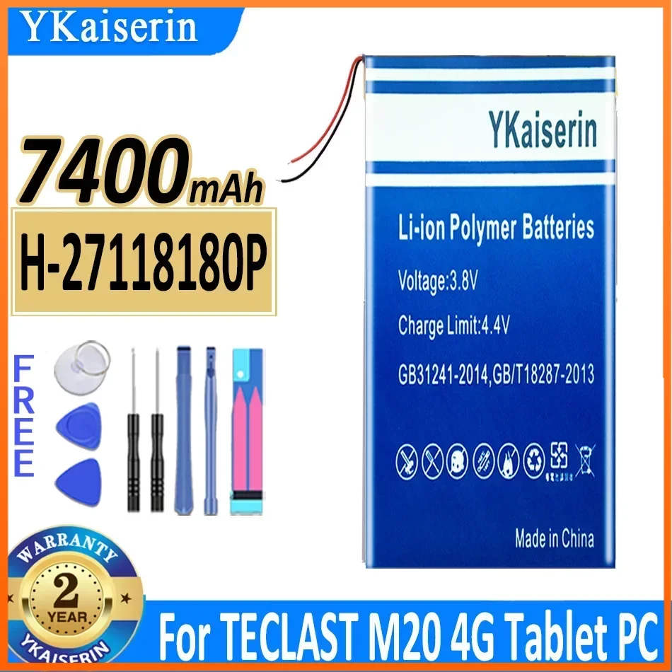 7400mAh YKaiserin Battery H-27118180P H27118180P For TECLAST M20 4G  Batteries