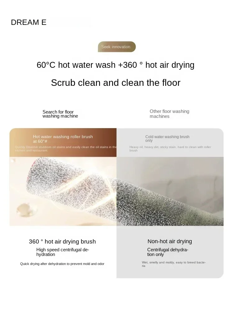 Dreame AI Dual Power Floor Scrubber H30 60 °   تنظيف الماء الساخن، التجفيف الساخن، إزالة الغبار، غسيل وسحب الغسيل الأصلي