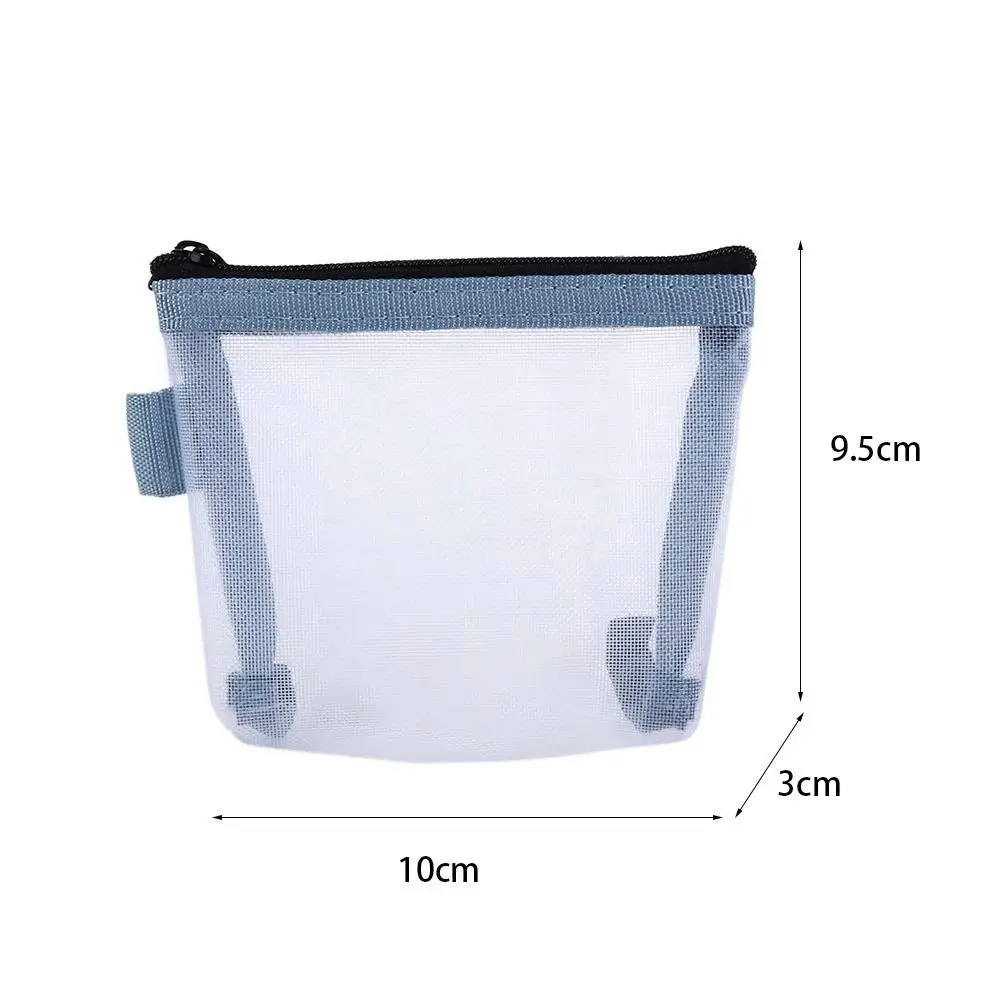 Napkin Storage Bag Coin Money Bags Small Item Bag Women Change Storage Bag Mini Coin Purse Clear Mesh Bag Lipstick Cosmetic Bag