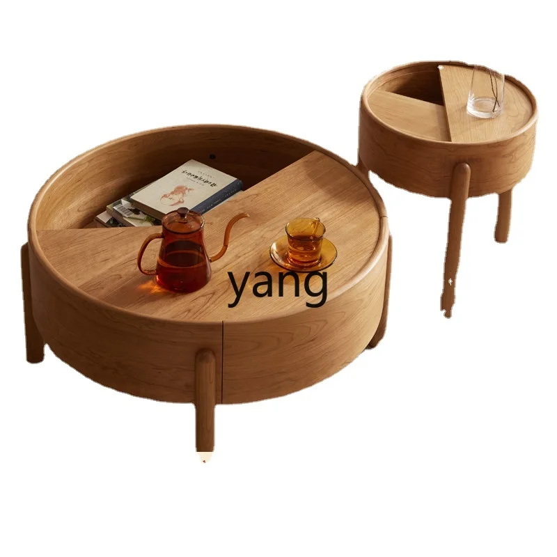 

LMM Solid Wood Coffee Table Combination Tea Table Cherrywood Living Room Small Apartment Coffee Table