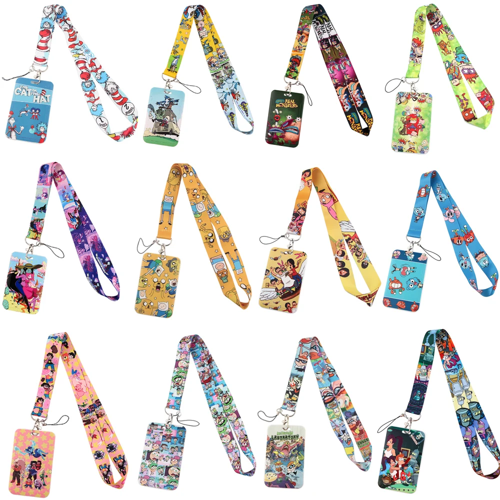 CA250 New Fashion Cartoon Anime Lanyard Key Strap for Phone Keys Cartoon Lanyards ID Badge With Key Ring Holder