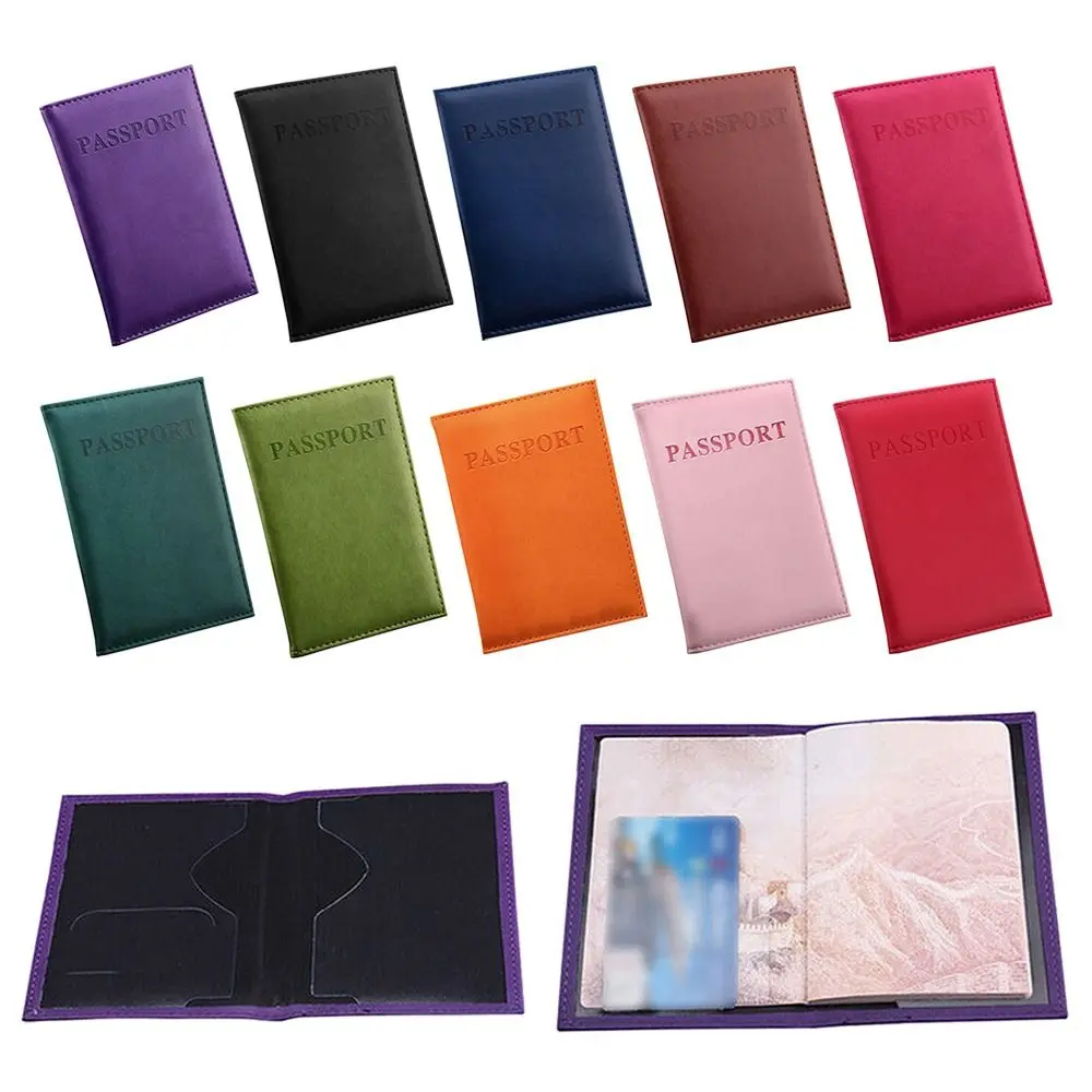 Waterproof PU Leather Passport Cover Marble Pattern ID Card Package Wallet Ticket Holder Travel Blocking Purse Case Card Holders