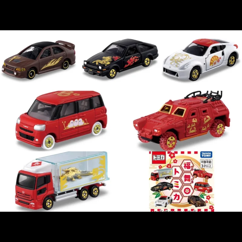 

Коллекционная модель автомобиля Takara Tomy из литого сплава, серия «Танец удачи» к Китайскому Новому году 2026, набор-сюрприз (Blind Box), украшение для детей и взрослых
