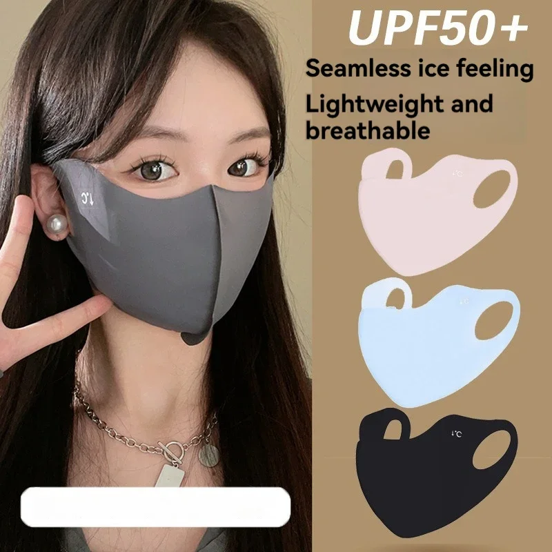 Four Seasons Sunscreen Ice Silk Motorcycle Mask Mask Breathable Washable Hyaluronic Acid 3D Eye Protection Angle UV Protection