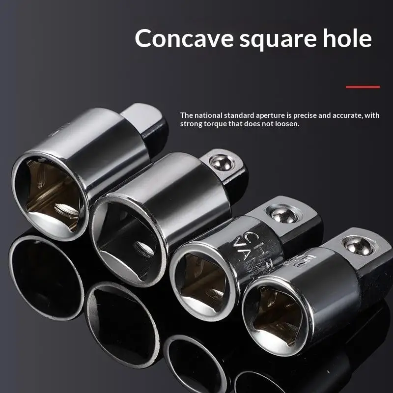 Portable Hexagonal Ratchet Wrench Socket Adapter Multifunctional Durable Quick-release Drill Bit Concave Adapter Socket