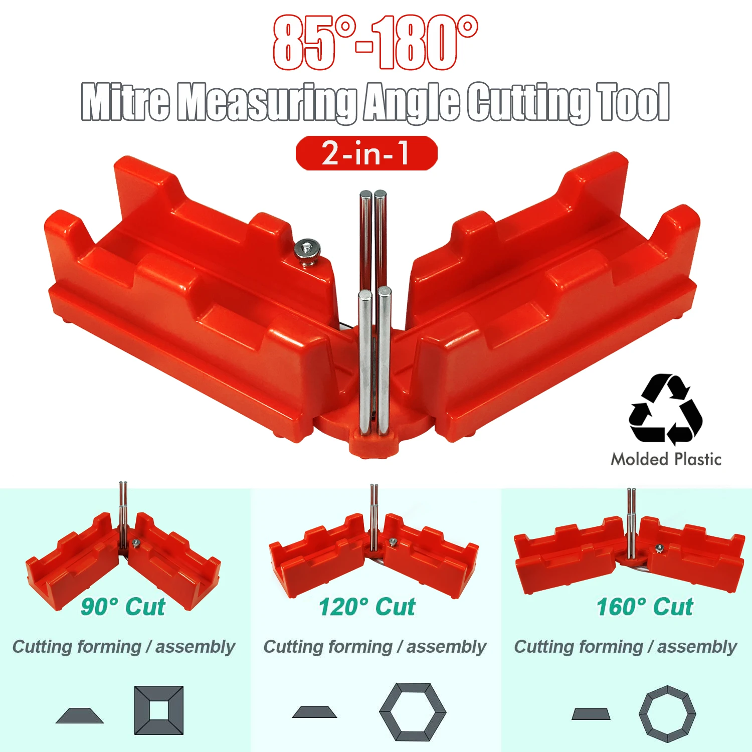 

2 In 1 Miter Measuring Angle Sawing Cutting Tool 85-180°Measuing Bevels Measurement Precise Cutting Woodworking Hand Tools