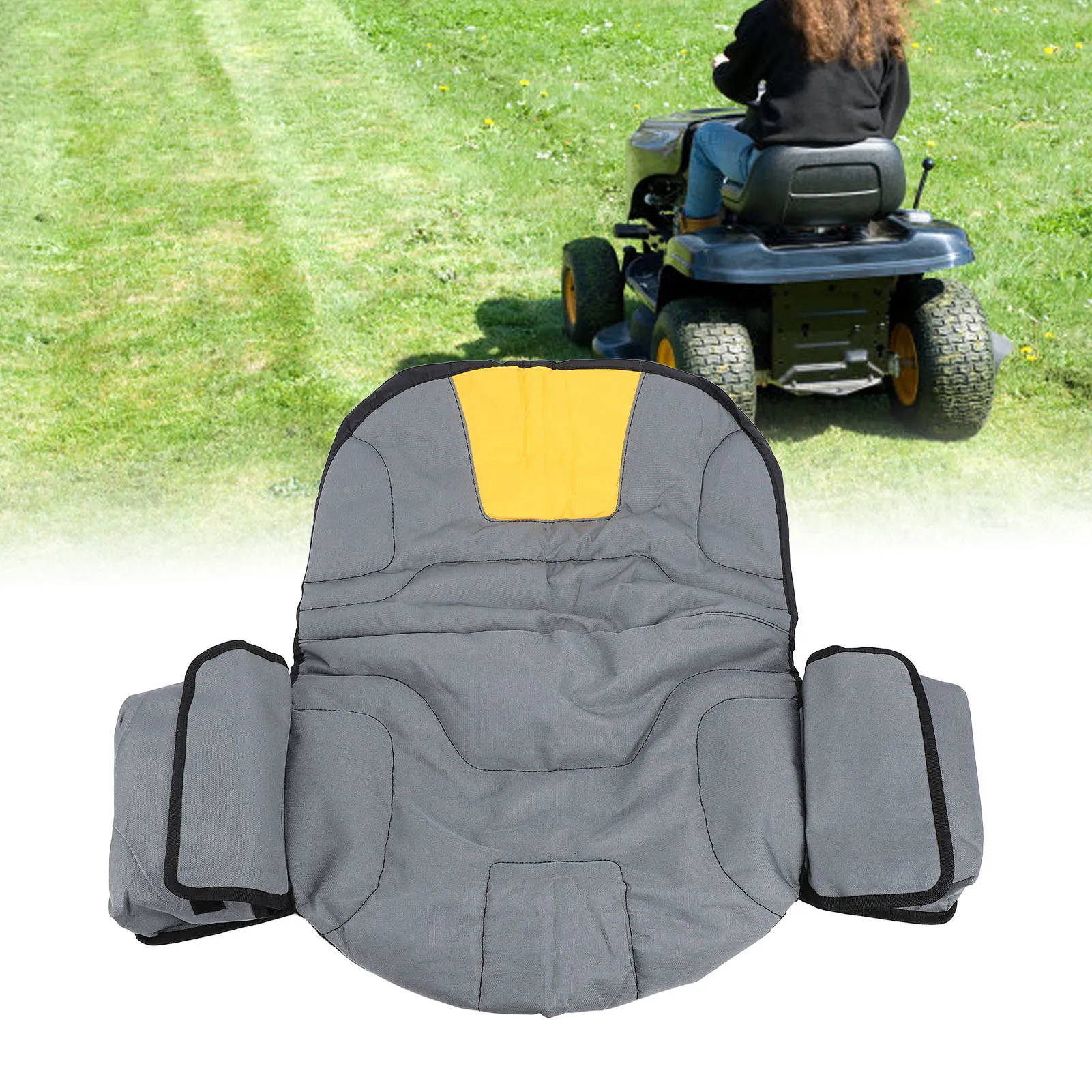 

Mower Seat Cover Waterproof Lawn Tractor Seat Cover UV Resistant Riding Mower Seat Protector with Storage Pockets