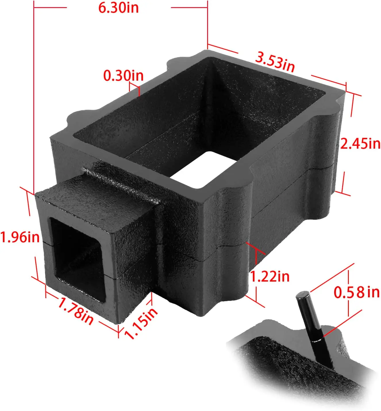 Blacksmith Cast Iron 2-Part Flask Mold Frame for Sand Casting Jewelry Metal Casting Making Tool