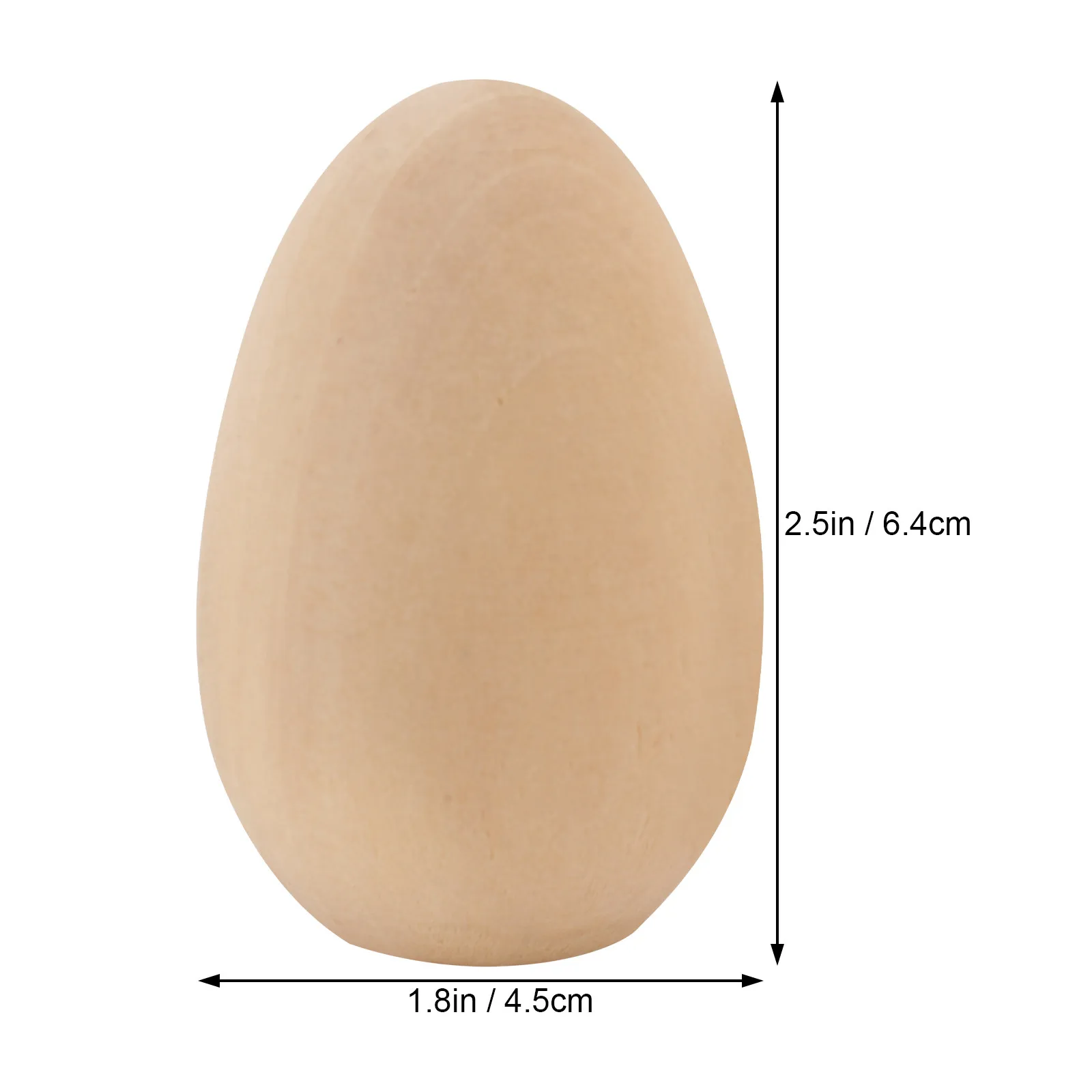 10pcs DIY Paintable Wooden Easter Eggs, Flat Bottom Unfinished Craft Eggs for Kids Holiday Decoration