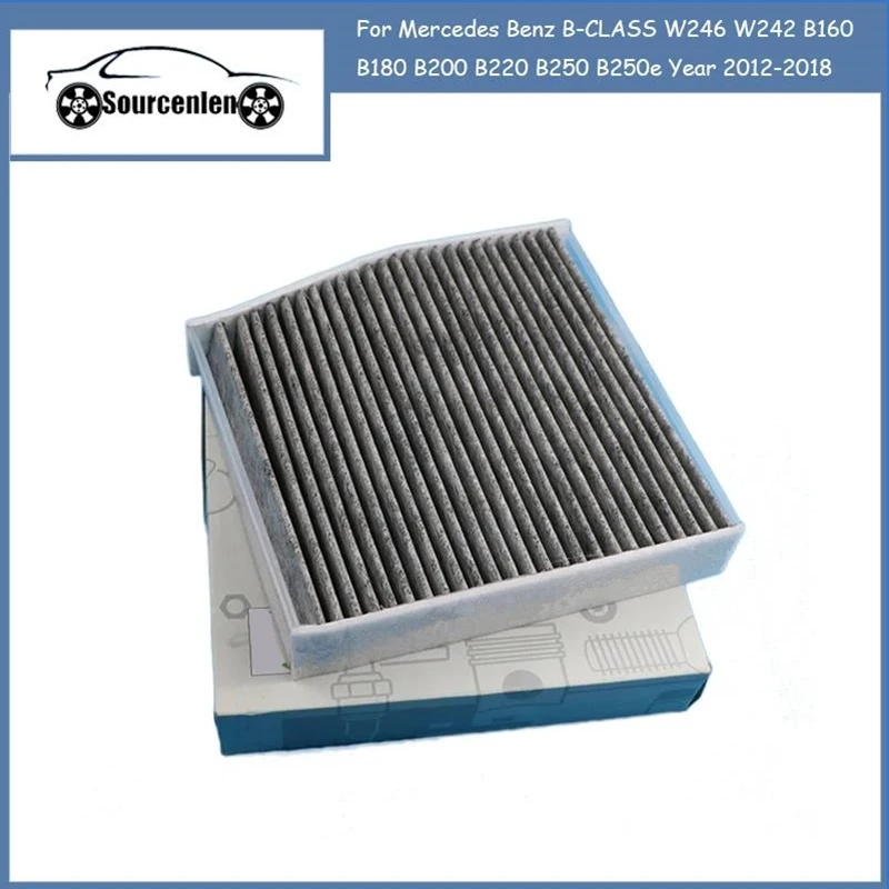 Cabin Filter for Mercedes Benz B-CLASS W246 W242 B160 B180 B200 B220 B250 B250e Year 2012 13 14-2018 Model Filter OE A2468300018