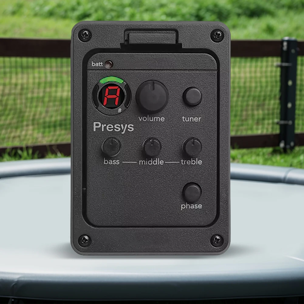 

Звукосниматель для акустической гитары, гитарный предусилитель, эквалайзер на батарейках, эквалайзер для акустической гитары, цифровой тюнер, звукосниматель для Fishman Presys