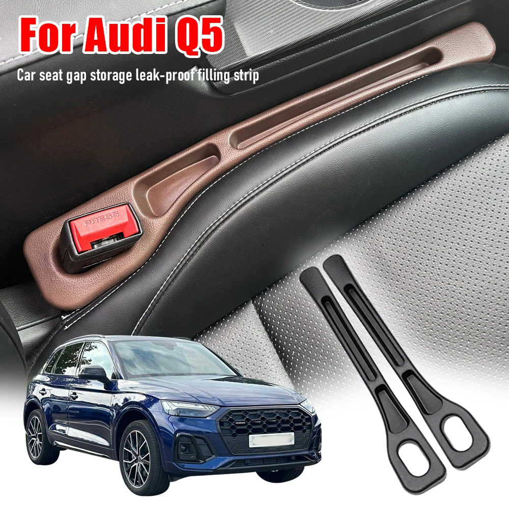 For Audi Q5 8r fy S Line Quattro 35 40 50 55 TDI Sport Car Seat Gap Filler Side Seam Plug Strip Leak-proof Storage Accessories